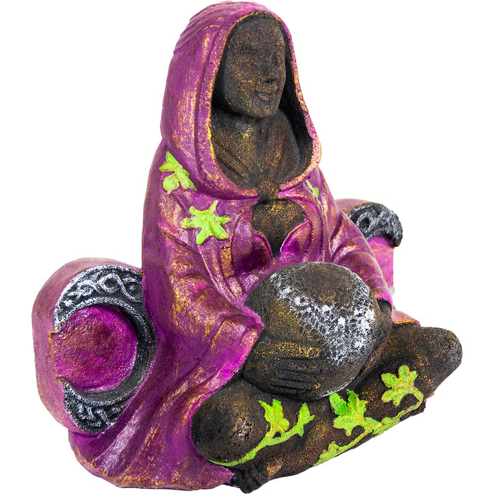 Volcanic Stone Statue - Triple Moon Goddess