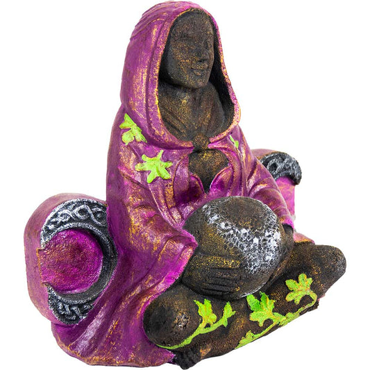 Volcanic Stone Statue - Triple Moon Goddess