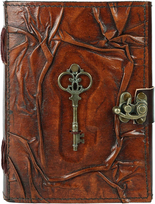 Leather Bound Grimoire Journal Deckle Edge Witch Diary