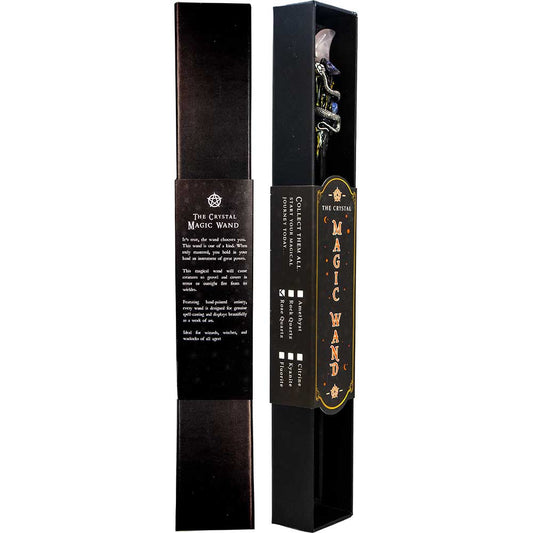Magic Wand w/ Gift Box - Rose Quartz Moon & Snake (Each)