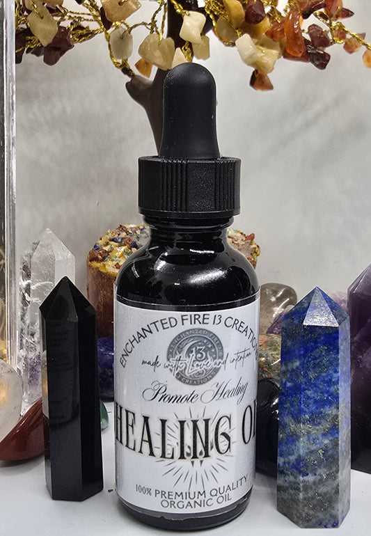 HEALIX Enchanted Botanical and Crystal Infused Oil – Holistic Self-Care and Skin Ritual