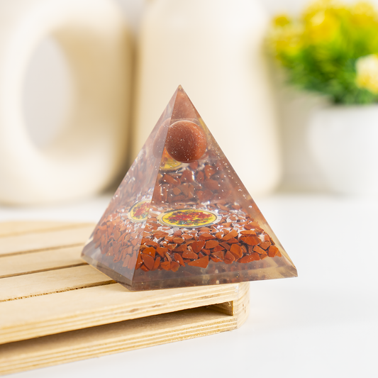 Orgone Pyramid | Red Jasper Pyramid | Crystal Energy Pyramid