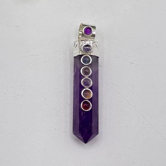 Pencil Pendant Gemstone Necklace