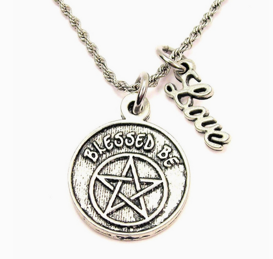 Wiccan Blessed Be Set Of 2 Rope Chain Necklaces Pagan Wicca