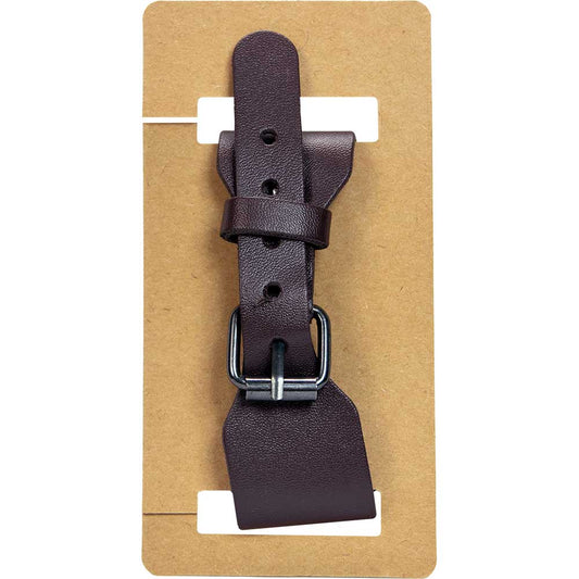 Vegan Leather Adjustable Bracelet Viking Runes Vegvisir Brown