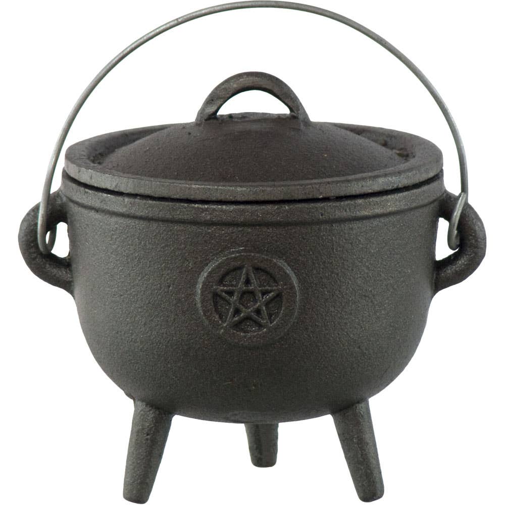 Cast Iron Cauldron MED 4.5in Pentacle (Each)