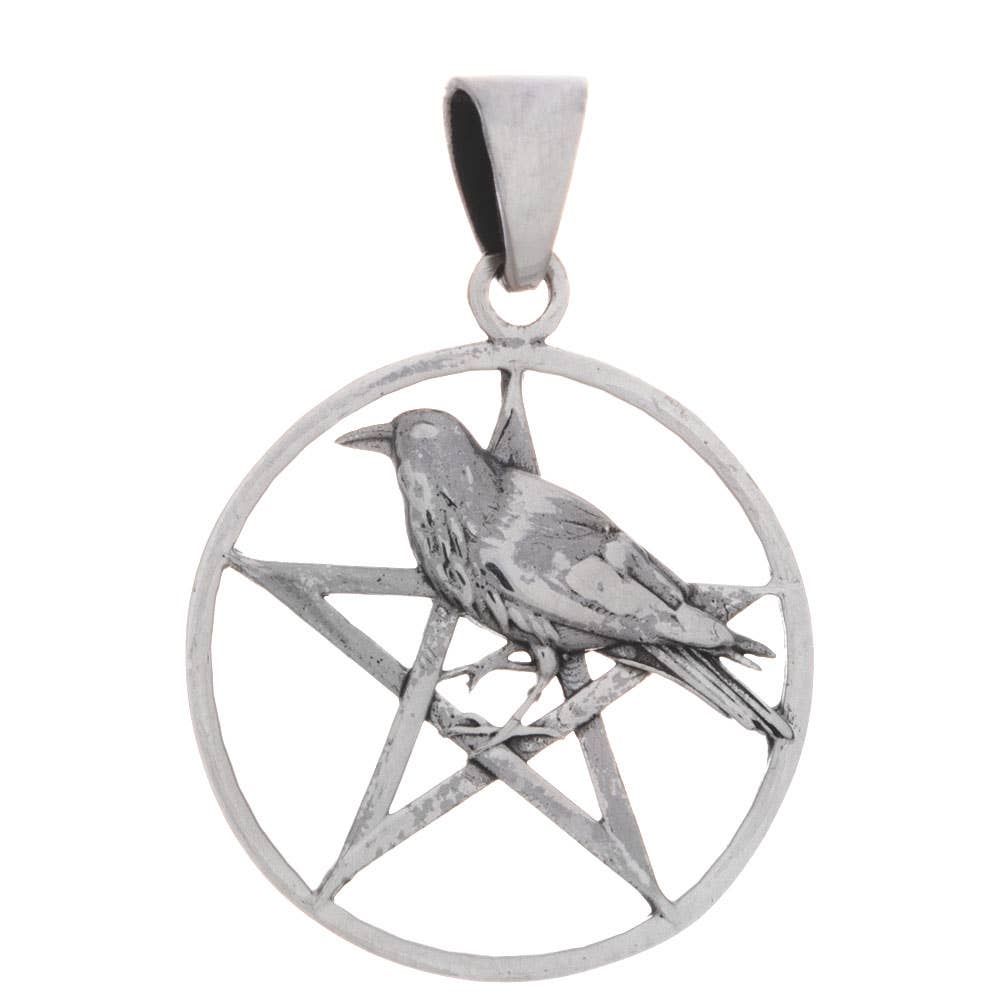 Round Raven Pendant