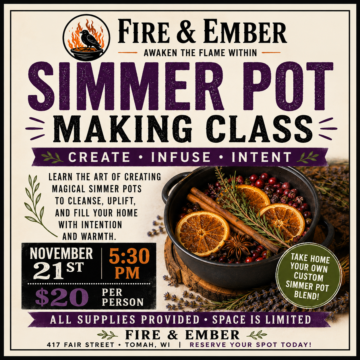 ๐๐ฟ Simmer Pot Making Class ๐ฟ๐