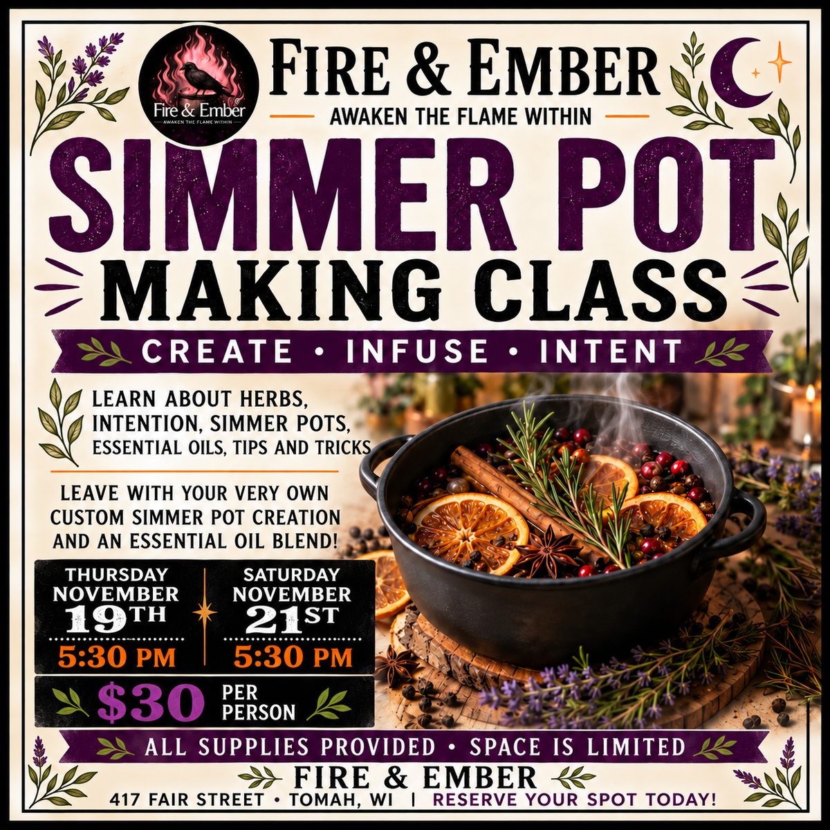 ππΏ Simmer Pot Making Class πΏπ