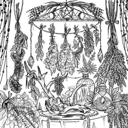 Green Witch's Coloring Book by Arin Murphy-Hiscock