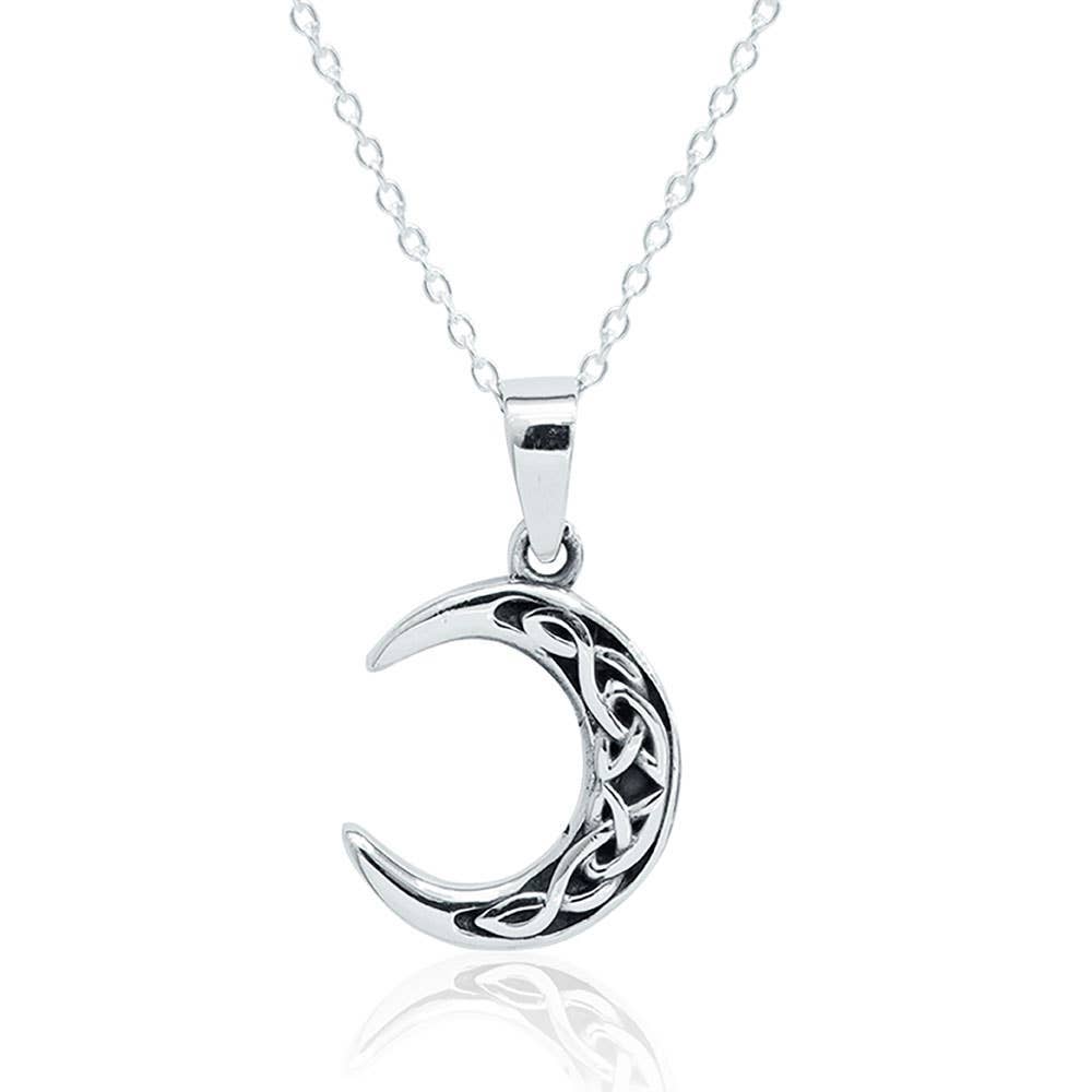 Celtic Night - Pendant Moon W/Silver Chain