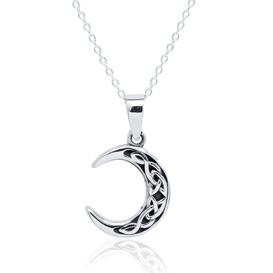 Celtic Night - Pendant Moon W/Silver Chain