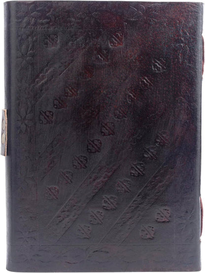 Leather Journal Diary Skull Vintage Antique Handmade Notebook Sketchpad Notepad Gift for Men Women 7X5 Inches Brown
