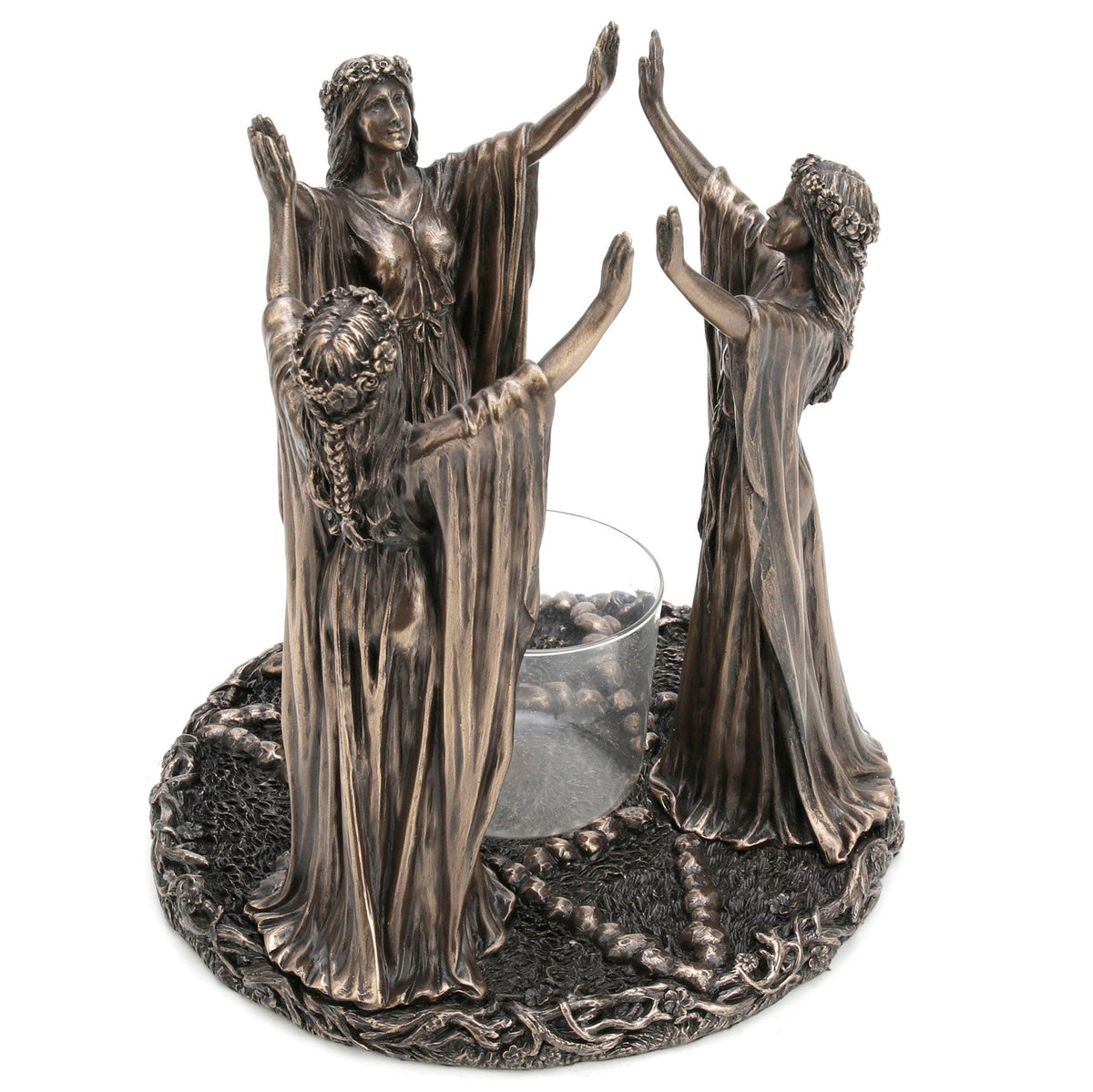 Wicca Triple Goddess Festive Ritual Votive Candle Stand