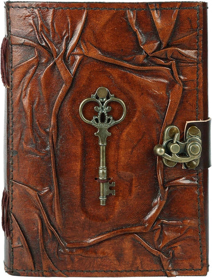 Leather Bound Grimoire Journal Deckle Edge Witch Diary