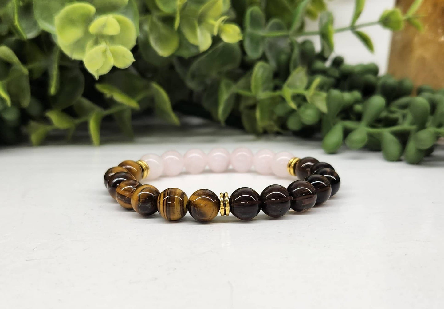 RELEASING THE PAST-Rose Quartz/Smoky Quartz/Yellow Tiger Eye