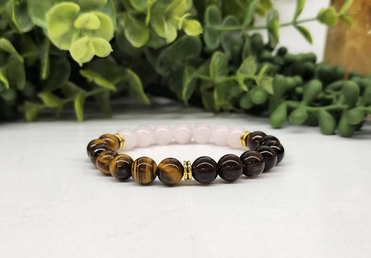 RELEASING THE PAST-Rose Quartz/Smoky Quartz/Yellow Tiger Eye