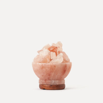 Fire Bowl Himalayan Salt Lamp (6–9 lb) W/ Bulb & Dimmer Cord