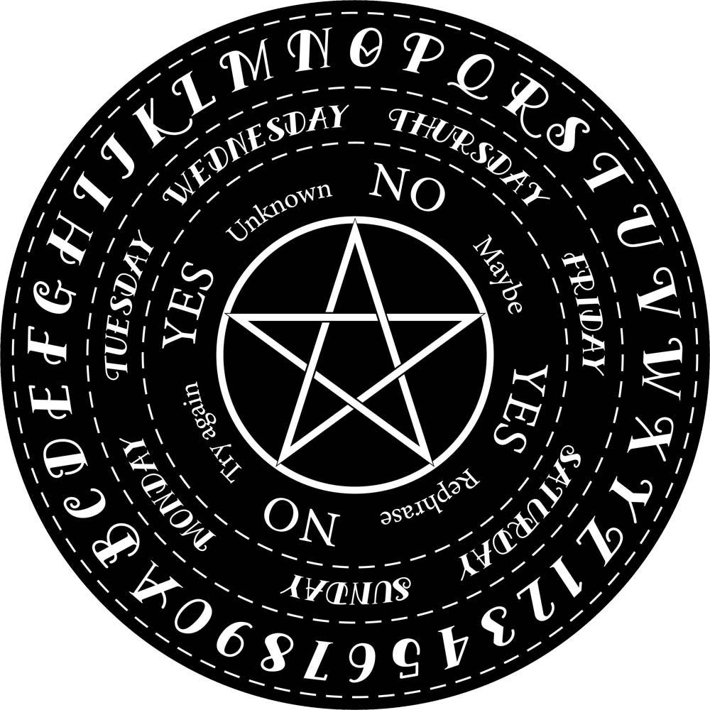 Wooden Pendulum Board - Pentacle - Black (Each)