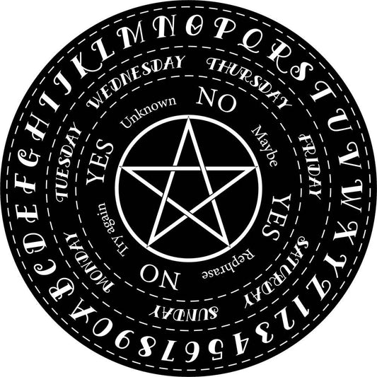 Wooden Pendulum Board - Pentacle - Black (Each)