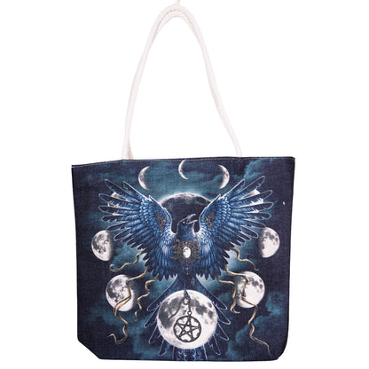 Sinister Wings Techno Jute Tote Bag