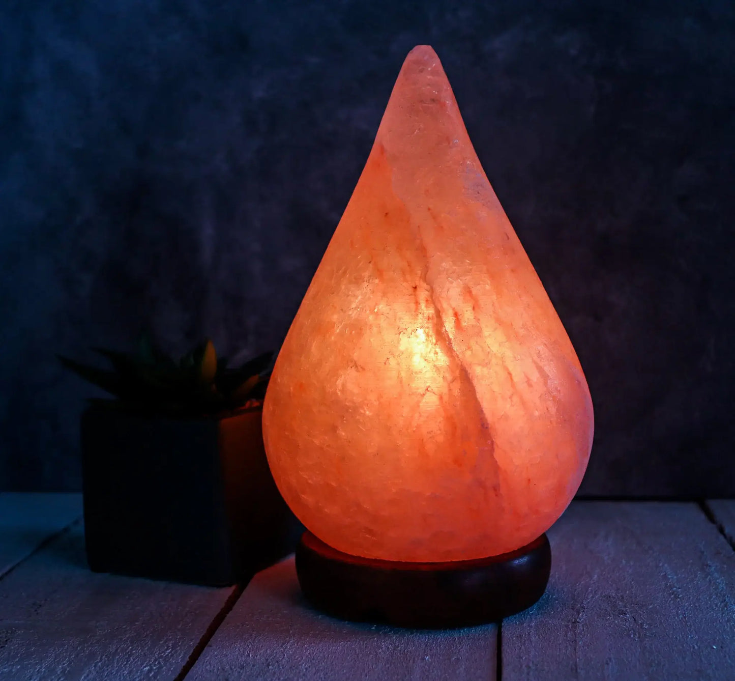 Drop Himalayan Salt Lamp (6–9 lb) W/ Bulb & Dimmer Cord