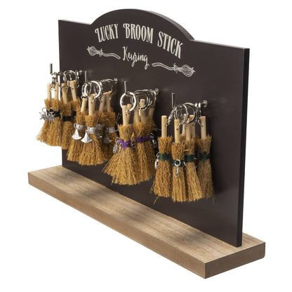 Lucky Broomstick 24PC Keyrings Halloween Decor