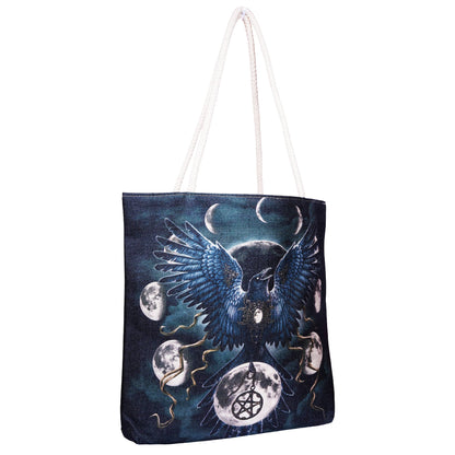 Sinister Wings Techno Jute Tote Bag
