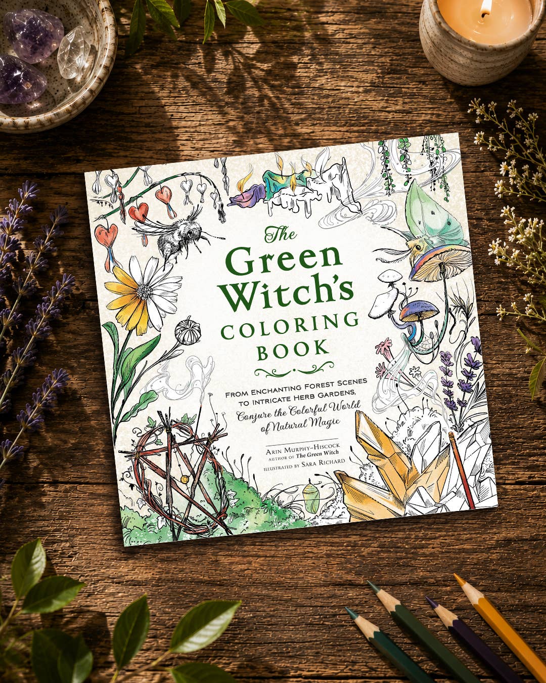 Green Witch's Coloring Book by Arin Murphy-Hiscock
