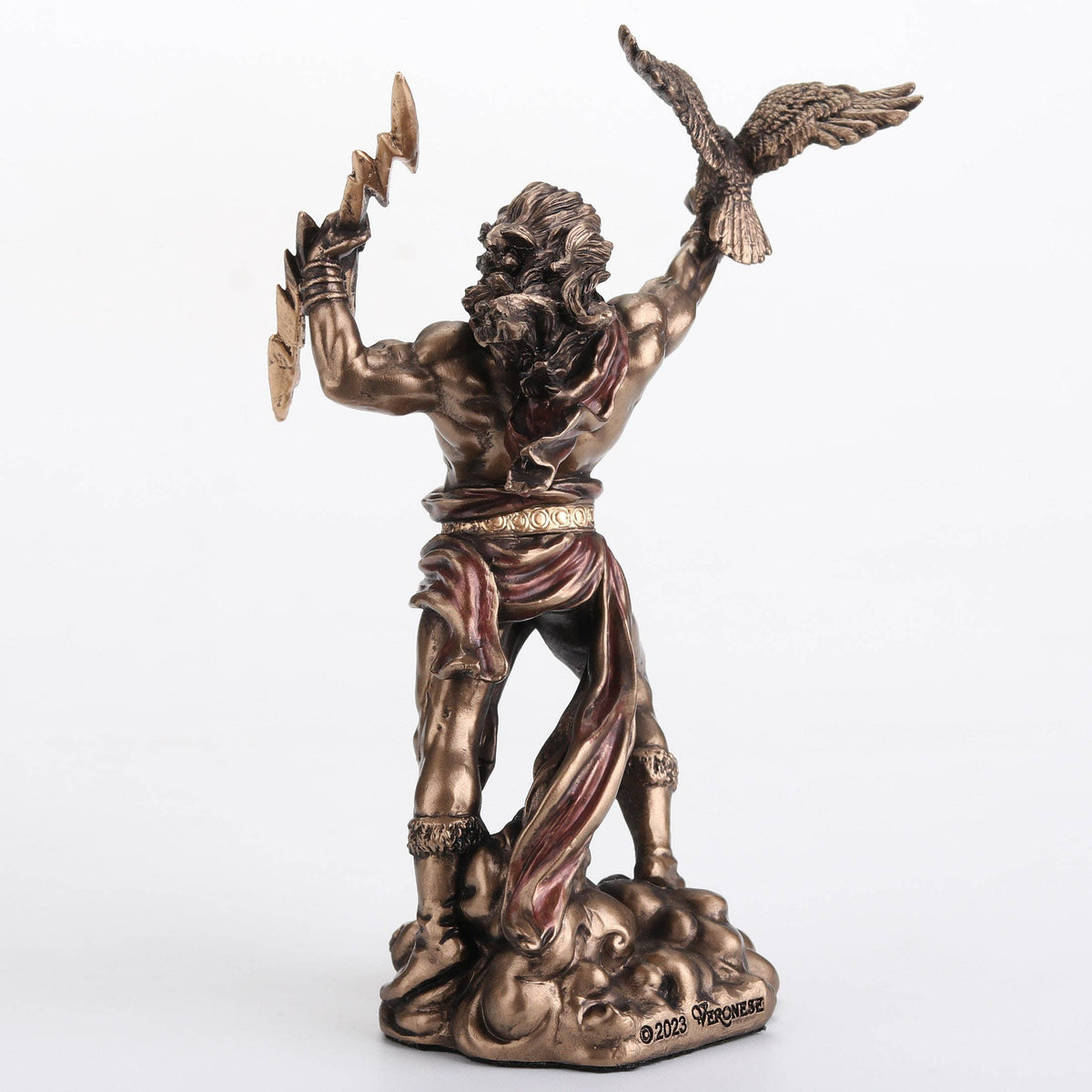 Zeus Greek God Of The Sky Holding Thunderbolt With Eagle