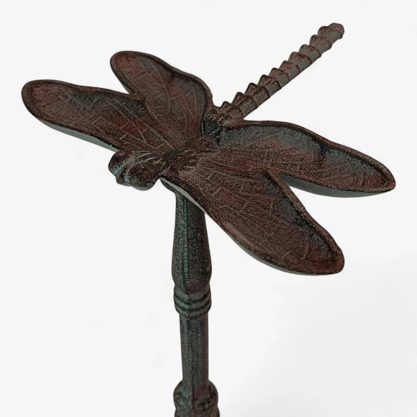Dragonfly Bird Feeder, Cast Iron Pedestal for Patio or Garden