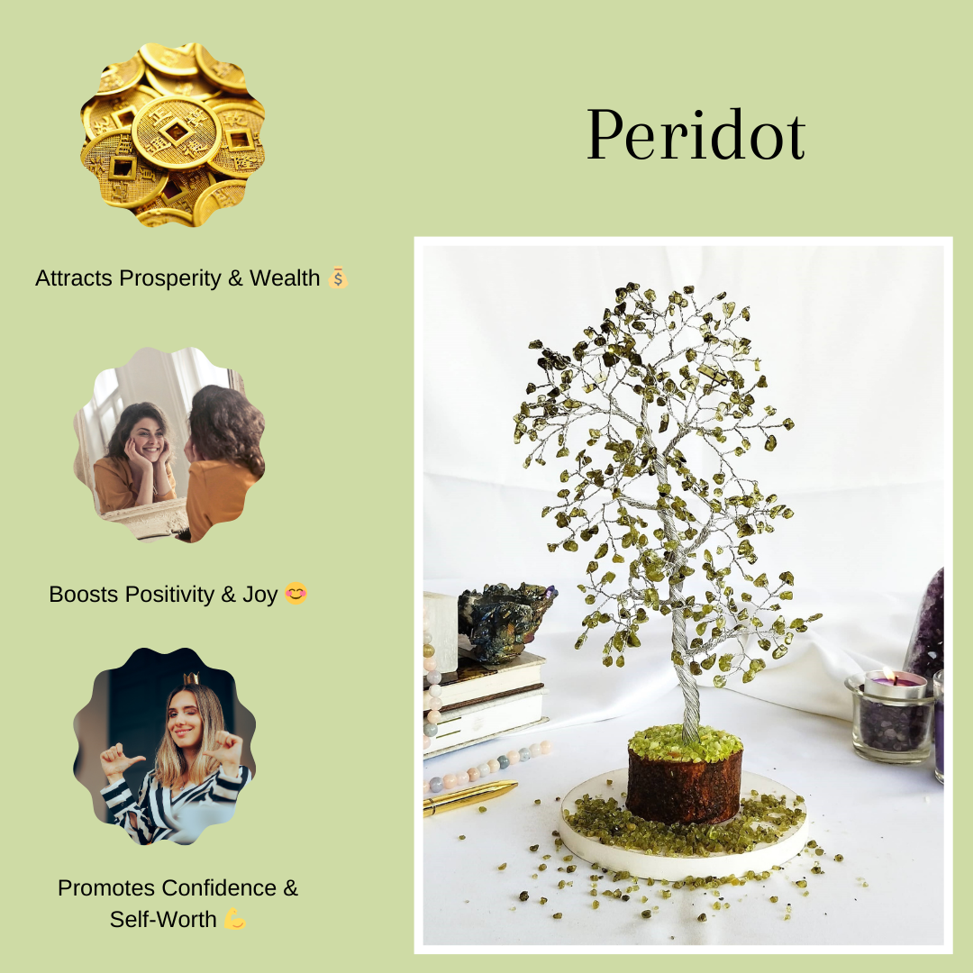 Gemstone Tree | Peridot | Crystal Tree Of Life