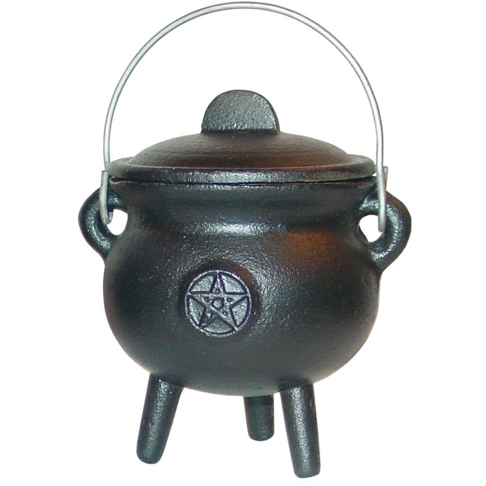 Cast Iron Cauldron small 3in Pentacle (Each)