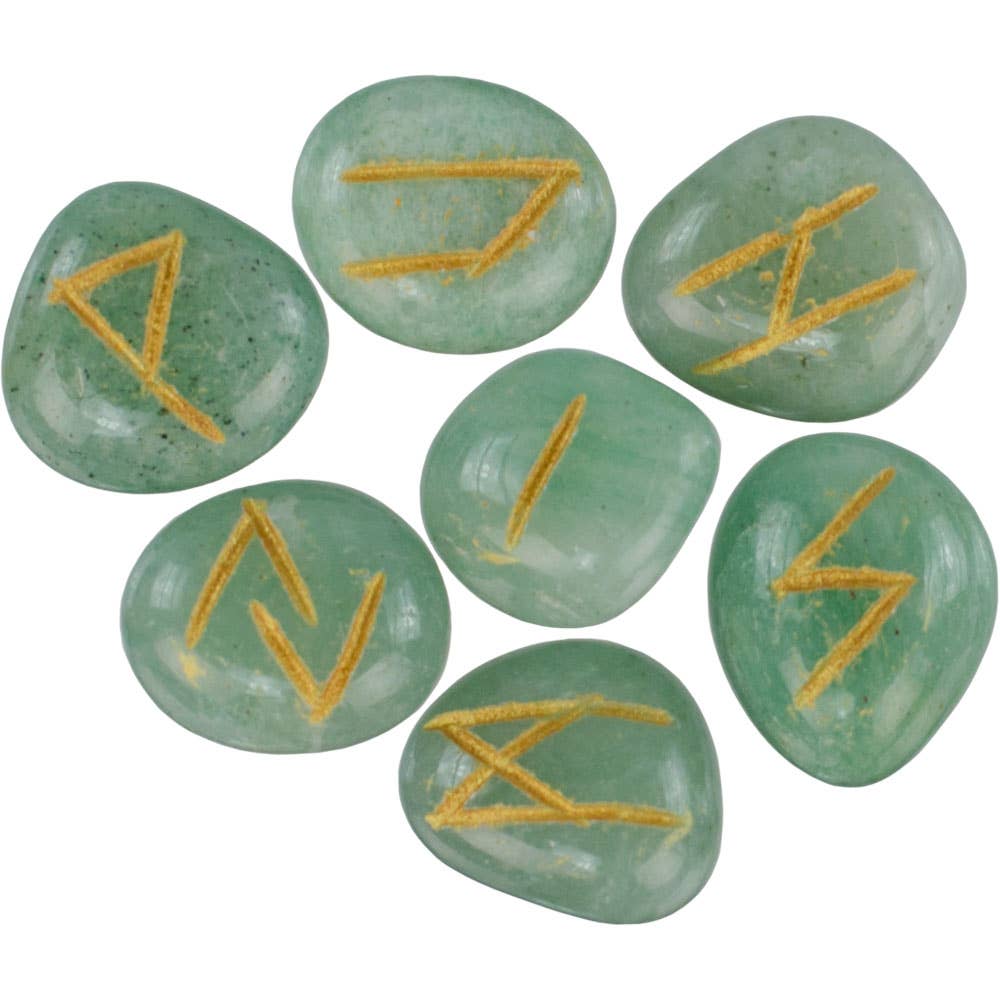 Rune Set Green Aventurine (Each)