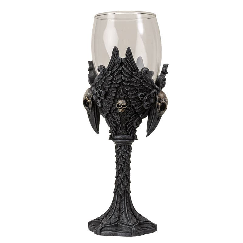 Raven Halloween Wine Goblet