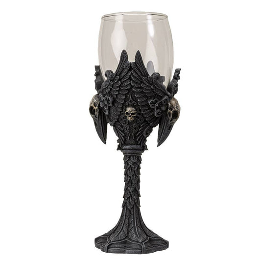 Raven Halloween Wine Goblet