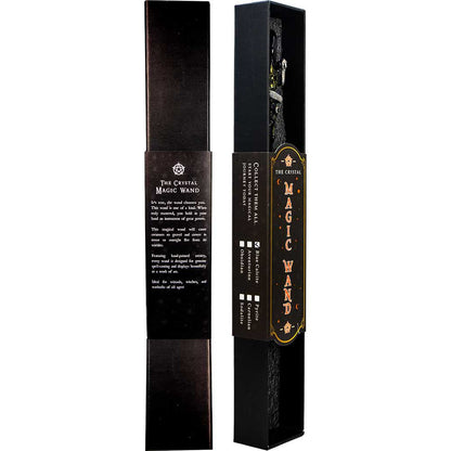 Magic Wand w/ Gift Box - Black Obsidian Moon & Snake (Each)