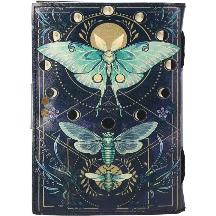 Handmade Butterfly Leather Journal—7x5 inches with lock