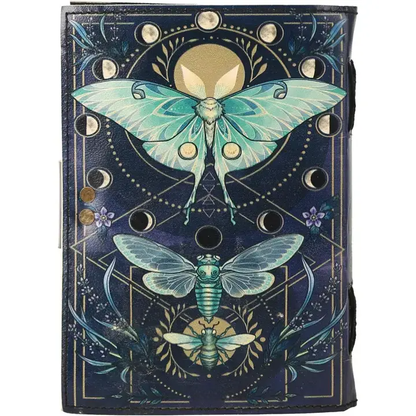 Handmade Butterfly Leather Journal—7x5 inches with lock