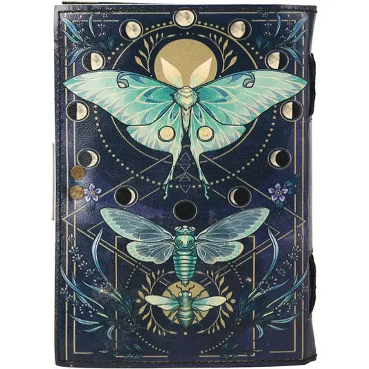 Handmade Butterfly Leather Journal—7x5 inches with lock