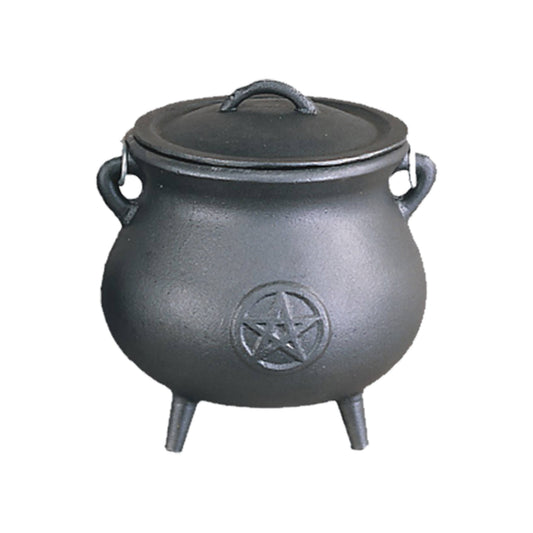 Cast Iron Cauldron - Pentagram (7 in.)
