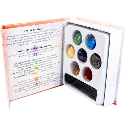 7 Chakra Stone Meditation Kit w/ Gift Box (Each)