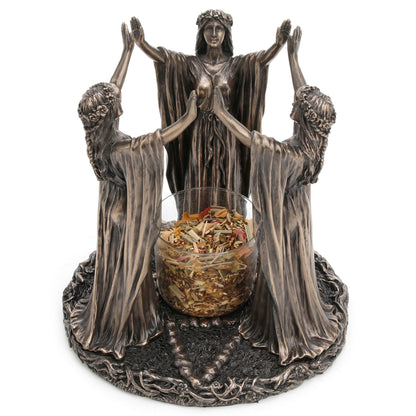 Wicca Triple Goddess Festive Ritual Votive Candle Stand