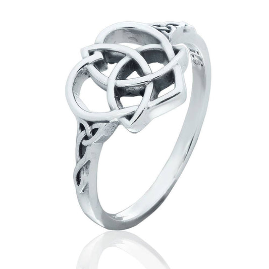 Celtic Heart Triquetra Ring