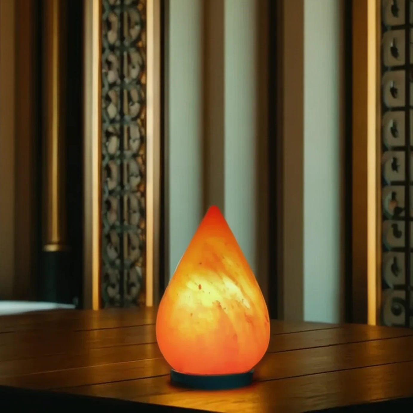 Drop Himalayan Salt Lamp (6–9 lb) W/ Bulb & Dimmer Cord