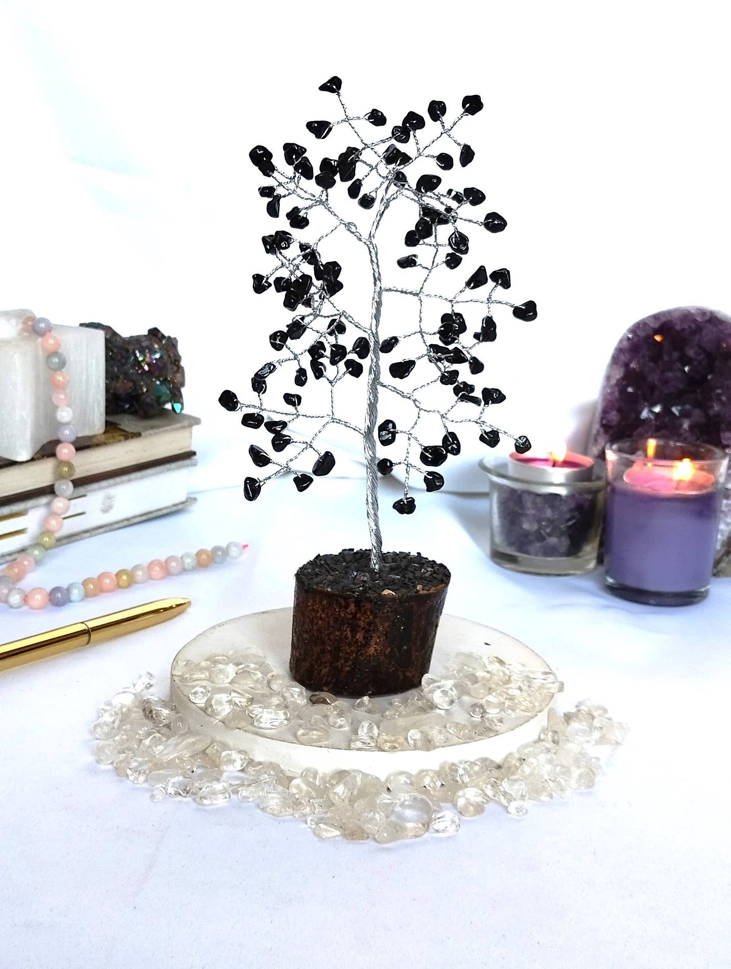 Gemstone Tree | Black Obsidian | Crystal Tree Of Life