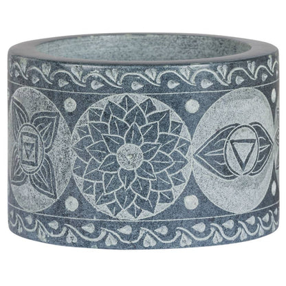 7 CHAKRA MORTAR AND PESTLE
