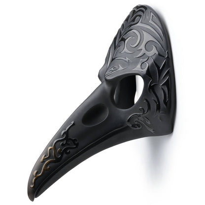 5 1/2 Inches Patterned Crow Beak Mask Wall Plaque