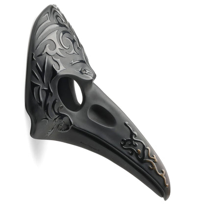 5 1/2 Inches Patterned Crow Beak Mask Wall Plaque