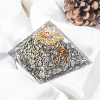 Orgone Pyramid | Pyrite | Healing Crystal | Gemstone Pyramid